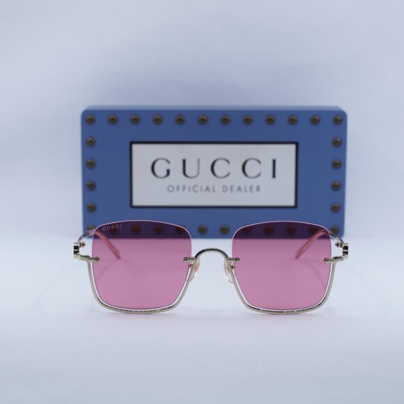Gucci GG1279S 003 Square Sunglasses - Gold\Cyclamen - Picture 2 of 13